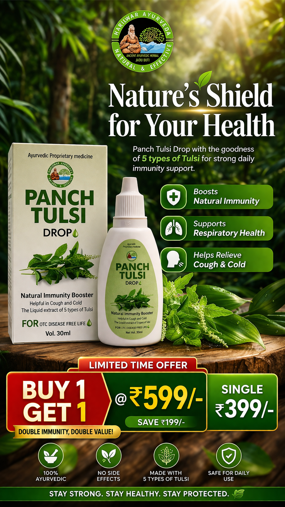 Panch Tulsi Drop – Natural Immunity Booster | Ayurvedic Protection for Daily Health